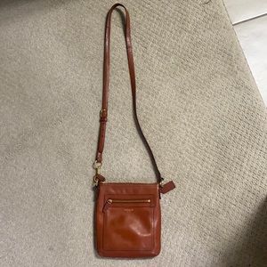 Coach Crossbody Bag Saddle Brown Leather
